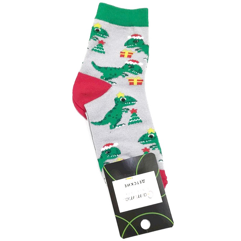 Носки детские новогодние размер 18-20, светло-серый, артикул Гамма с1815