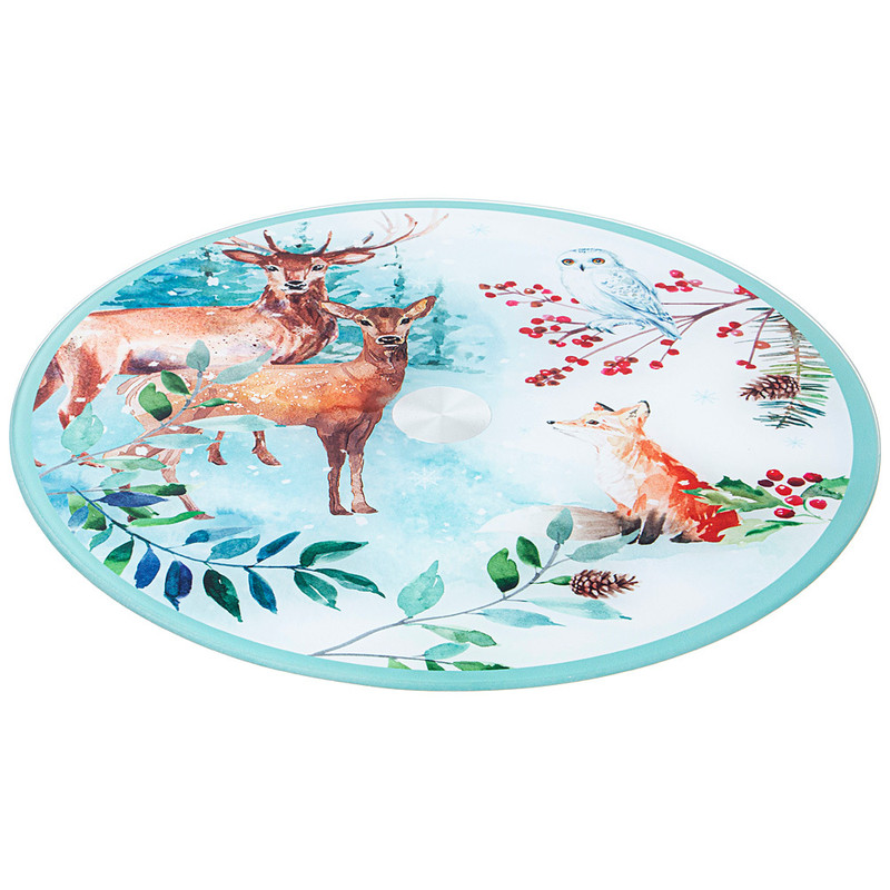 Тортовница вращающаяся 'Зимняя сказка' 32 см