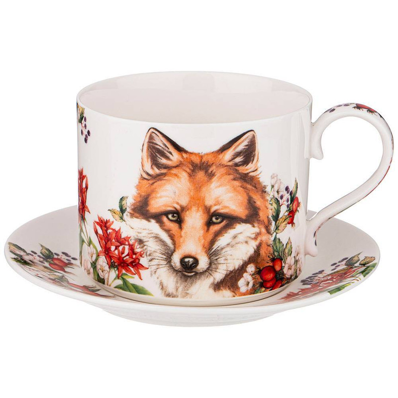 Чайная пара 'Лесная сказка' (лиса) 300 мл