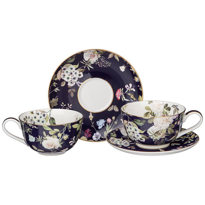 Чайный набор 'Кобальт' на 2 персоны, 4 предмета, 300 мл