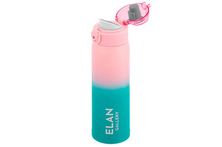 Термокружка 500 мл 'Розово-бирюзовая' 2