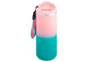 Термокружка 500 мл 'Розово-бирюзовая' 9