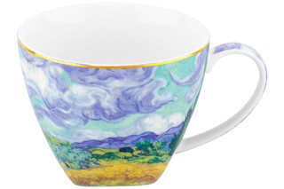 Чашка 250 мл с блюдцем для десерта 'Пшеничное поле с кипарисами' 6