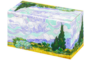 Чашка 250 мл с блюдцем для десерта 'Пшеничное поле с кипарисами' 8