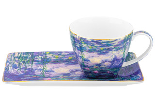 Чашка 250 мл с блюдцем для десерта 'Водяные лилии'