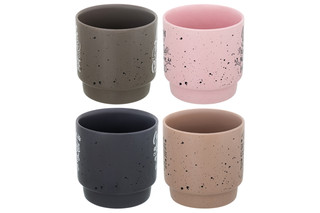 Набор 4 кружек 380 мл 'Кофе' на металлической подставке 6