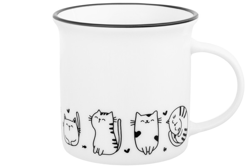 Кружка 240 мл 'Без кота жизнь не та. Жизнь котят'