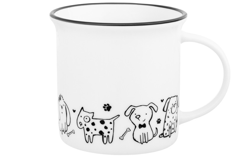 Кружка 240 мл 'Жизнь собак. Праздник у щенят'