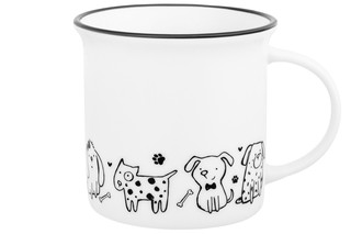 Кружка 240 мл 'Жизнь собак. Праздник у щенят'