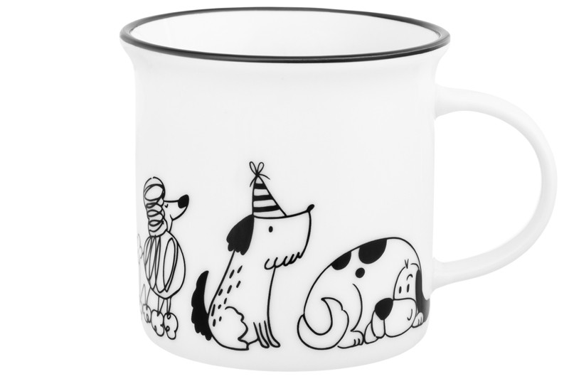 Кружка 240 мл 'Жизнь собак. Праздник у собак'