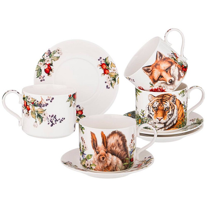 Чайный набор на 4 персоны 'Лесная сказка', 8 предметов