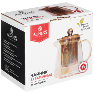 Чайник заварочный Agness, стекло, 350 мл, артикул 887-183 2