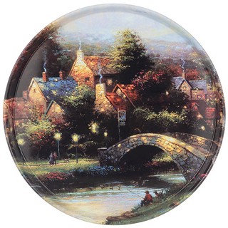 Поднос сервировочный 'Загородный пейзаж' 33 см