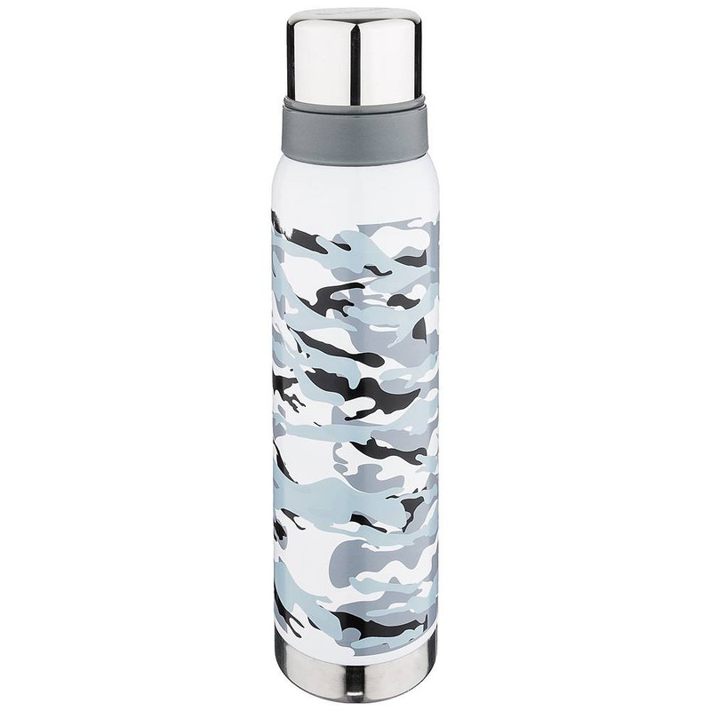 Термос Agness с узким горлом, 2 крышки-чашки, 1000 мл