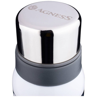 Термос Agness с узким горлом, 2 крышки-чашки, 1000 мл 4