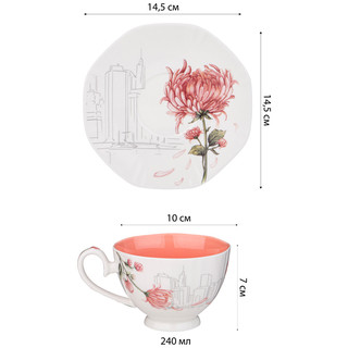 Чайный набор 'Blossom' на 6 персон, 12 предметов, 240 мл 3