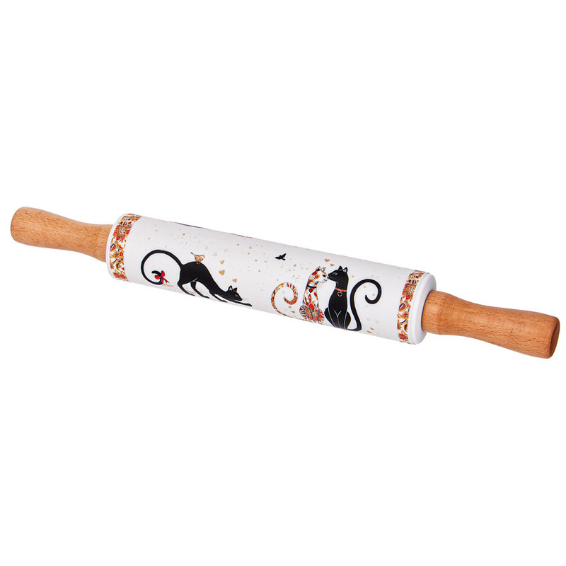 Скалка 'Парижские коты' 43 см, силикон