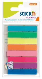 Закладки Stick`n, самоклеящиеся, 8x45 мм, 8 цветов