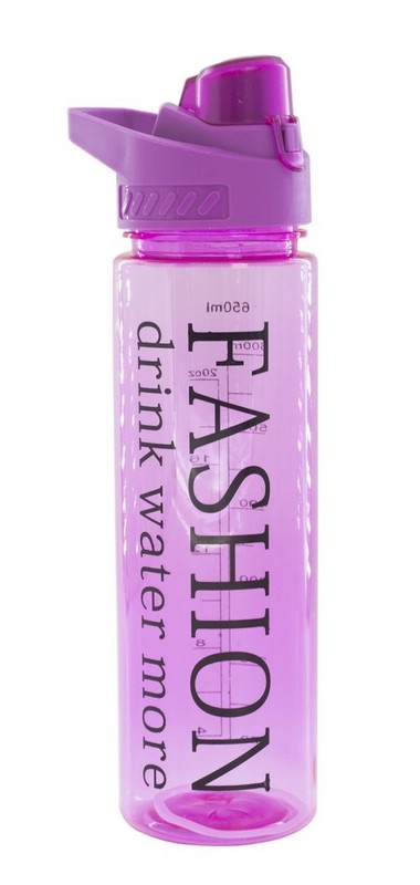 Бутылка для воды 620 мл, Alingar, спортивная, пластик, 'Fashion', розовый
