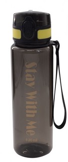 Бутылка для воды 620 мл, Alingar, пластик, держатель, черный