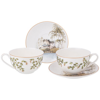 Чайный набор 'Березки' на 2 персоны, 4 предмета, 300 мл