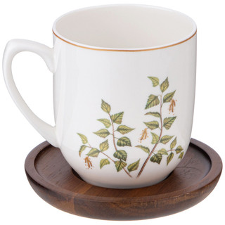 Кружка 'Березки' 380 мл, на деревянной подставке 3