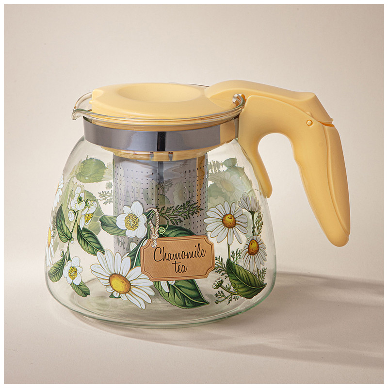 Заварочный чайник с фильтром 'Ромашки' 900 мл