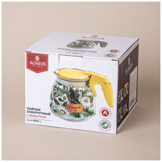 Заварочный чайник с фильтром 'Ромашки' 900 мл 2