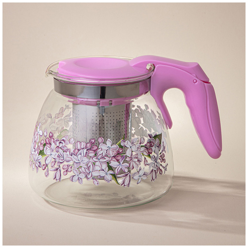 Заварочный чайник с фильтром 'Сирень' 900 мл