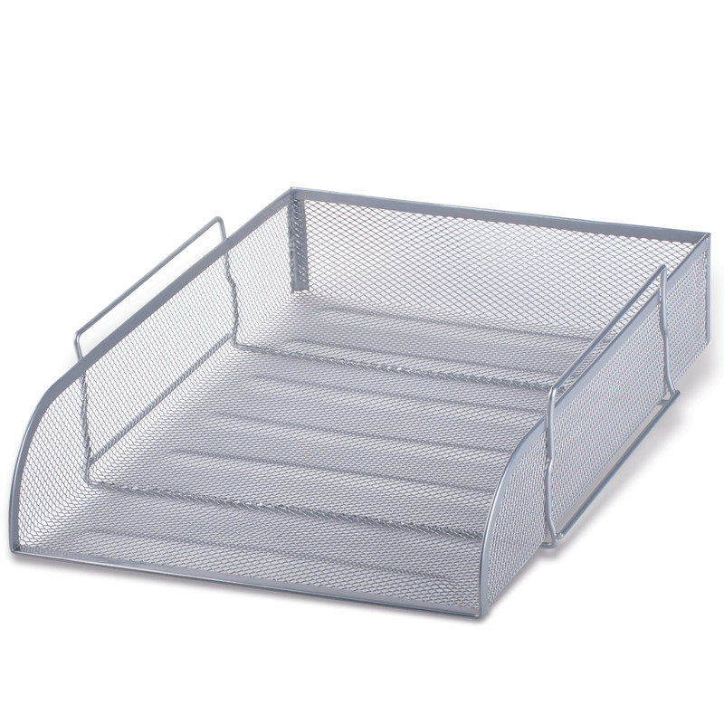 Лоток горизонтальный металлический для бумаг 'Germanium' А4 (260х337х77 мм), серебристый