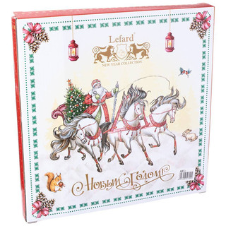 Тарелка обеденная 'Часы' 27 см, красная 2