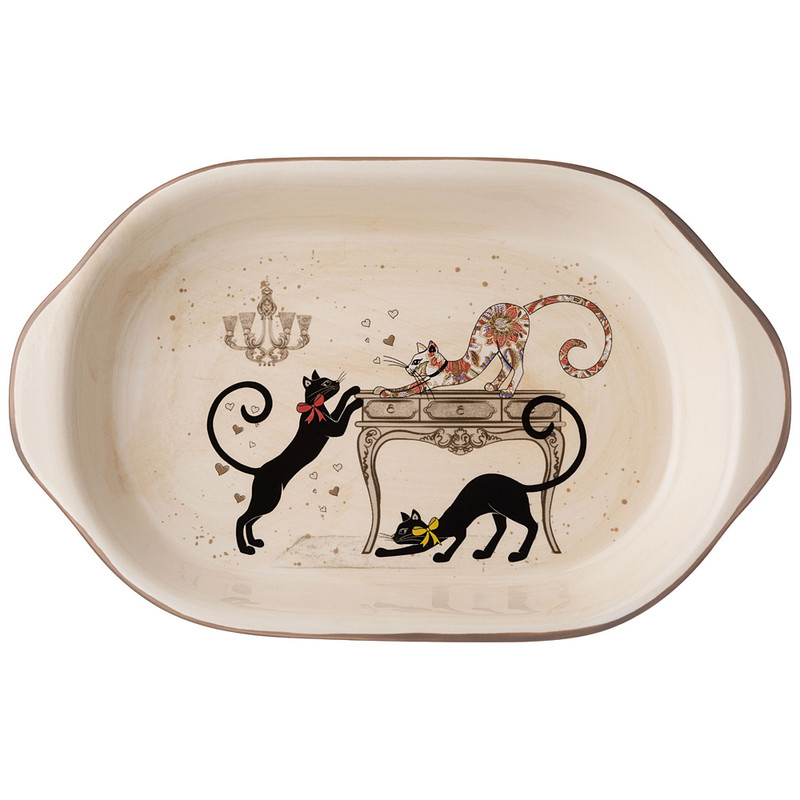Блюдо овальное 'Парижские коты', Agness