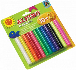 Пластилин ALPINO 10 цв + 2 неоновых цвета, в картонной коробке 2