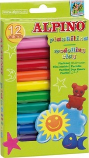 Набор пластилина ALPINO 12 цв, картонная упаковка