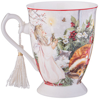 Кружка 'Christmas' пуансеттия, 320 мл, Lefard 4