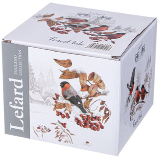 Сахарница 'Лесная сказка' Снегири 380 мл, на деревянной подставке, Lefard 2