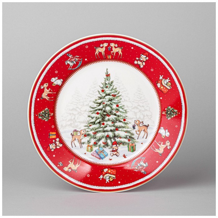 Тарелка закусочная 'С Новым Годом!' 19 см, красная, Lefard