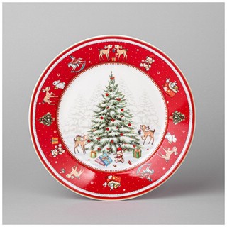 Тарелка закусочная 'С Новым Годом!' 19 см, красная, Lefard