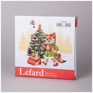 Тарелка закусочная 'С Новым Годом!' 19 см, красная, Lefard 2