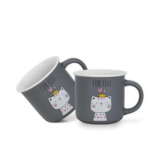 Кружки фарфоровые Fissman, 2 шт. по 380 мл 'For you'