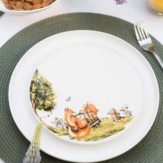 Тарелка фарфоровая 20 см Fissman Forest tales 6