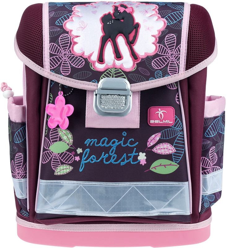 Ранец Belmil Magic Forest, цвет бордовый, розовый