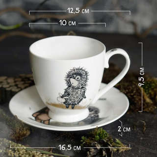 Чайная пара 'Ежик в тумане' 440 мл (вот думаю, сейчас приедешь) 3