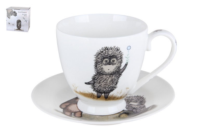Чайная пара 'Ежик в тумане' 440 мл (вот думаю, сейчас приедешь)