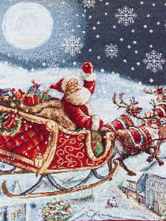 Наволочка декоративная 'Ночь перед Рождеством' 45х45 см, гобелен, Le Gobelin 4