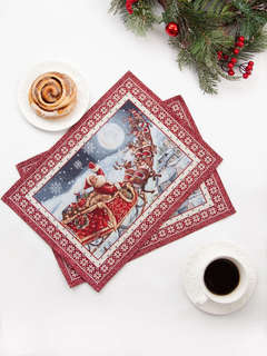 Комплект из 2-х салфеток 'Ночь перед Рождеством' 32х43 см, го...