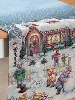 Дорожка для стола 'Большая семья' 40х100 см, гобелен, Le Gobelin 3