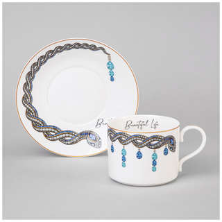 Чайная пара 'Beautiful Life' (символ года 2025, синий) 300 мл, Lefard 3