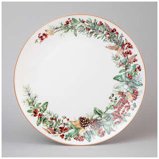 Тарелка обеденная 'Морозко' (шишки и ягоды) 26 см, Lefard 3