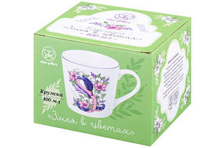 Кружка 'Змея в цветах' 400 мл, фиолетовый 6